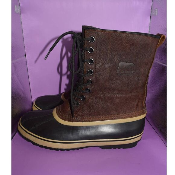 Sorel Waterproof Rainboots Brown Black Duck Boots - 11 main image 2
